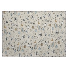 Machine Washable Indoor/Outdoor Chantille ACN2580 Brown 1'8" x 2'6" Rug