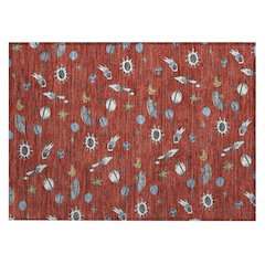 Machine Washable Indoor/Outdoor Chantille ACN2580 Red 1'8" x 2'6" Rug