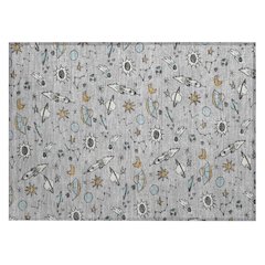 Machine Washable Indoor/Outdoor Chantille ACN2580 Gray 1'8" x 2'6" Rug