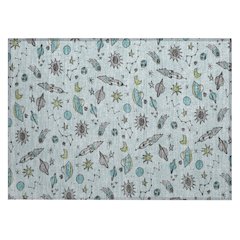 Machine Washable Indoor/Outdoor Chantille ACN2580 Blue 1'8" x 2'6" Rug