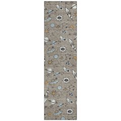 Machine Washable Indoor/Outdoor Chantille ACN2580 Brown 2'3" x 7'6" Runner Rug