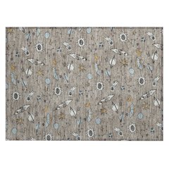Machine Washable Indoor/Outdoor Chantille ACN2580 Brown 1'8" x 2'6" Rug
