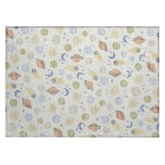 Machine Washable Indoor/Outdoor Chantille ACN2581 Ivory 1'8" x 2'6" Rug