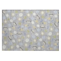 Machine Washable Indoor/Outdoor Chantille ACN2581 Gray 1'8" x 2'6" Rug