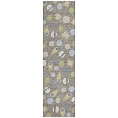 Machine Washable Indoor/Outdoor Chantille ACN2581 Brown 2'3" x 7'6" Runner Rug