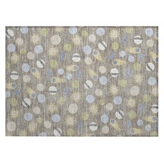 Machine Washable Indoor/Outdoor Chantille ACN2581 Brown 1'8" x 2'6" Rug