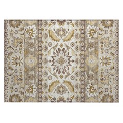 Machine Washable Indoor/Outdoor Chantille ACN2583 Brown 1'8" x 2'6" Rug