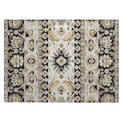 Machine Washable Indoor/Outdoor Chantille ACN2583 Black 1'8" x 2'6" Rug
