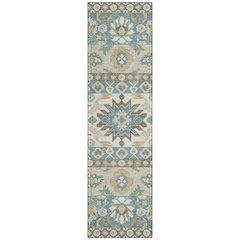 Machine Washable Indoor/Outdoor Chantille ACN2583 Teal 2'3" x 7'6" Runner Rug