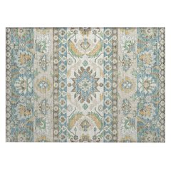 Machine Washable Indoor/Outdoor Chantille ACN2583 Teal 1'8" x 2'6" Rug