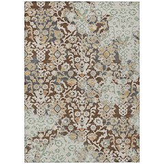 Machine Washable Indoor/Outdoor Chantille ACN2584 Brown 2'6" x 3'10" Rug
