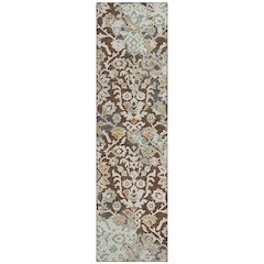 Machine Washable Indoor/Outdoor Chantille ACN2584 Brown 2'3" x 7'6" Runner Rug
