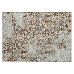Machine Washable Indoor/Outdoor Chantille ACN2584 Brown 1'8" x 2'6" Rug