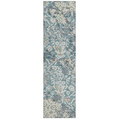 Machine Washable Indoor/Outdoor Chantille ACN2584 Teal 2'3" x 7'6" Runner Rug