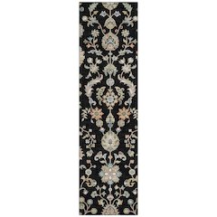 Machine Washable Indoor/Outdoor Chantille ACN2585 Black 2'3" x 7'6" Runner Rug