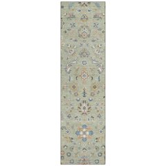 Machine Washable Indoor/Outdoor Chantille ACN2585 Green 2'3" x 7'6" Runner Rug