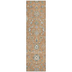 Machine Washable Indoor/Outdoor Chantille ACN2585 Orange 2'3" x 7'6" Runner Rug