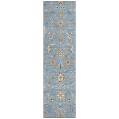 Machine Washable Indoor/Outdoor Chantille ACN2585 Blue 2'3" x 7'6" Runner Rug