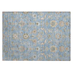Machine Washable Indoor/Outdoor Chantille ACN2585 Blue 1'8" x 2'6" Rug