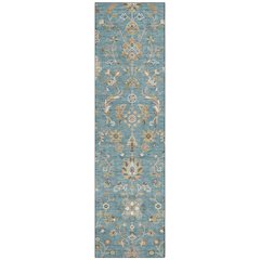 Machine Washable Indoor/Outdoor Chantille ACN2585 Teal 2'3" x 7'6" Runner Rug