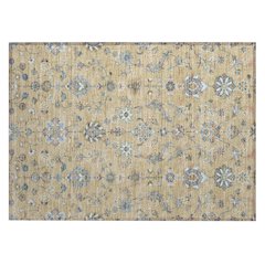 Machine Washable Indoor/Outdoor Chantille ACN2585 Gold 1'8" x 2'6" Rug
