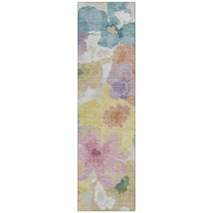 Machine Washable Indoor/Outdoor Chantille ACN2586 Brown 2'3" x 7'6" Runner Rug