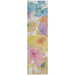 Machine Washable Indoor/Outdoor Chantille ACN2586 Ivory 2'3" x 7'6" Runner Rug