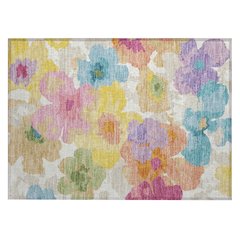 Machine Washable Indoor/Outdoor Chantille ACN2586 Ivory 1'8" x 2'6" Rug