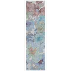 Machine Washable Indoor/Outdoor Chantille ACN2586 Gray 2'3" x 7'6" Runner Rug