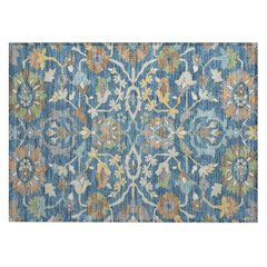 Machine Washable Indoor/Outdoor Chantille ACN2587 Blue 1'8" x 2'6" Rug