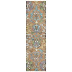 Machine Washable Indoor/Outdoor Chantille ACN2587 Orange 2'3" x 7'6" Runner Rug