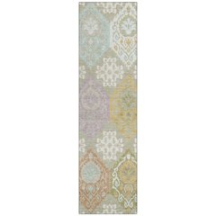 Machine Washable Indoor/Outdoor Chantille ACN2588 Green 2'3" x 7'6" Runner Rug