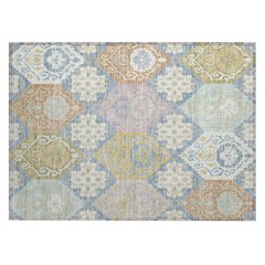 Machine Washable Indoor/Outdoor Chantille ACN2588 Blue 1'8" x 2'6" Rug