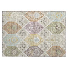 Machine Washable Indoor/Outdoor Chantille ACN2588 Ivory 1'8" x 2'6" Rug