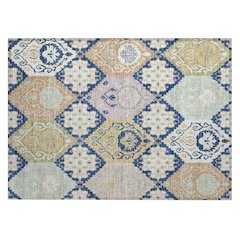 Machine Washable Indoor/Outdoor Chantille ACN2588 Blue 1'8" x 2'6" Rug