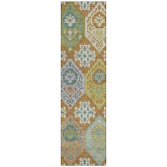 Machine Washable Indoor/Outdoor Chantille ACN2588 Orange 2'3" x 7'6" Runner Rug