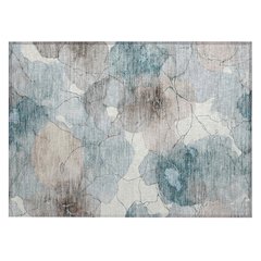 Machine Washable Indoor/Outdoor Chantille ACN2589 Teal 1'8" x 2'6" Rug