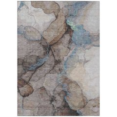 Machine Washable Indoor/Outdoor Chantille ACN2590 Brown 2'6" x 3'10" Rug