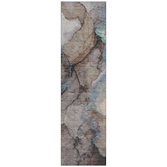 Machine Washable Indoor/Outdoor Chantille ACN2590 Brown 2'3" x 7'6" Runner Rug
