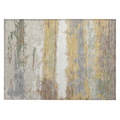 Machine Washable Indoor/Outdoor Chantille ACN2592 Gold 1'8" x 2'6" Rug