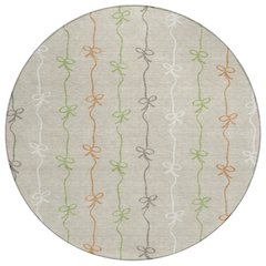 Machine Washable Indoor/Outdoor Chantille ACN2593 Brown 8' x 8' Round Rug