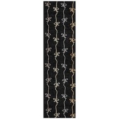 Machine Washable Indoor/Outdoor Chantille ACN2593 Black 2'3" x 7'6" Runner Rug
