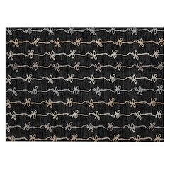 Machine Washable Indoor/Outdoor Chantille ACN2593 Black 1'8" x 2'6" Rug