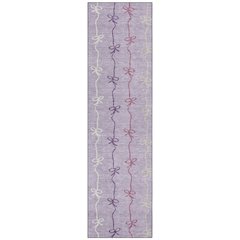 Machine Washable Indoor/Outdoor Chantille ACN2593 Purple 2'3" x 7'6" Runner Rug