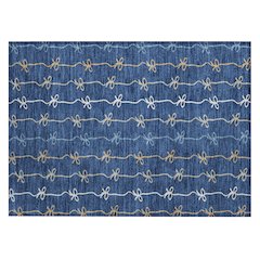 Machine Washable Indoor/Outdoor Chantille ACN2593 Blue 1'8" x 2'6" Rug