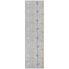 Machine Washable Indoor/Outdoor Chantille ACN2593 Gray 2'3" x 7'6" Runner Rug