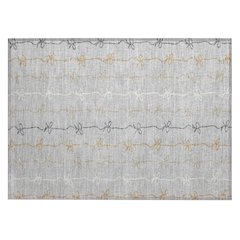 Machine Washable Indoor/Outdoor Chantille ACN2593 Gray 1'8" x 2'6" Rug