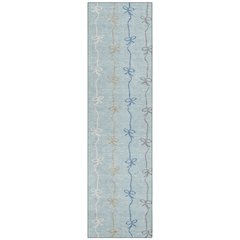 Machine Washable Indoor/Outdoor Chantille ACN2593 Blue 2'3" x 7'6" Runner Rug