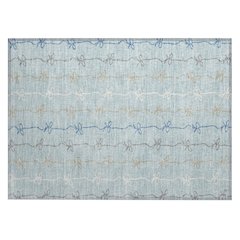 Machine Washable Indoor/Outdoor Chantille ACN2593 Blue 1'8" x 2'6" Rug