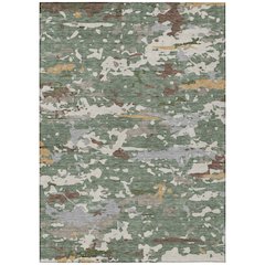 Machine Washable Indoor/Outdoor Chantille ACN2595 Green 2'6" x 3'10" Rug